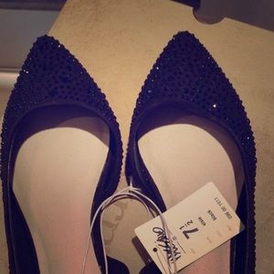 Brand New Glittery Black Flats